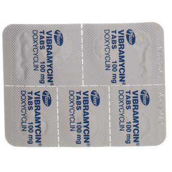 Vibramycin 100 mg 25 tablets