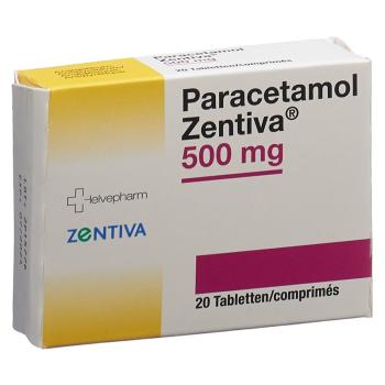 Paracetamol Zentiva Tabl 500 mg 20 pcs