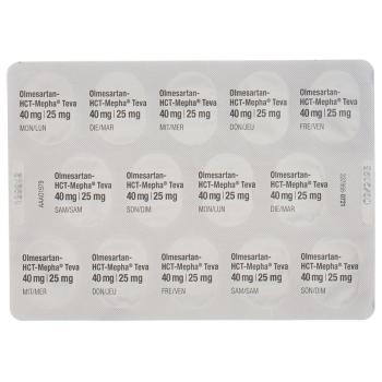 Olmesartan-HCT-Mepha Teva Filmtabl 40mg/25mg 98 pcs