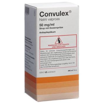 Convulex syrup bottle 300 ml