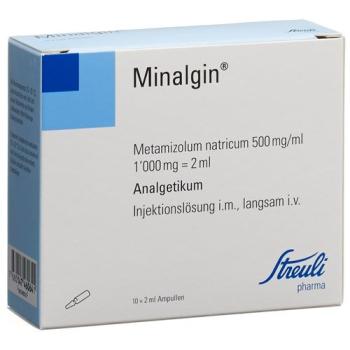 Minalgin 50% Inj L&ouml;s 1 g/2ml i.m./i.v. 10amp 2ml
