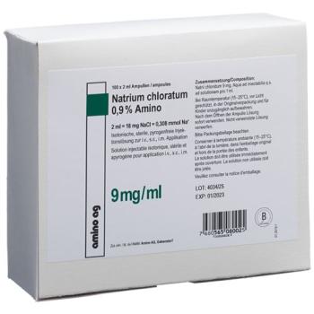NaCl Amino Inj L&ouml;s 0.9% 2ml ampoules 100 pcs