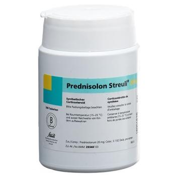 Prednisolone Streuli Tabl 20 mg Ds 500 pcs