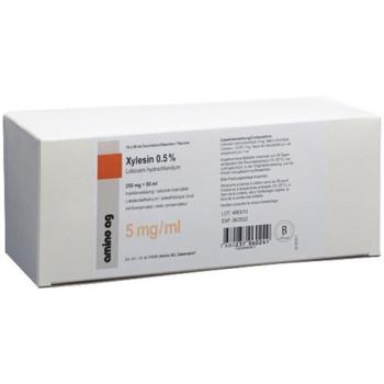 Xylesin Inj L&ouml;s 250 mg/50ml with preservative 10 vials 50 ml