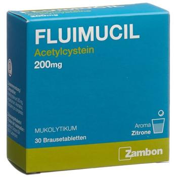 Fluimucil Brausetable 200 mg adults citron 30 pcs
