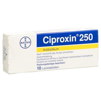 Ciproxin Filmtablet 250 mg 10 pcs