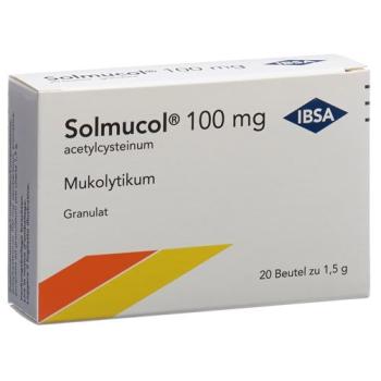 Solmucol granules 100 mg without sugar 20 bags 1.5 g