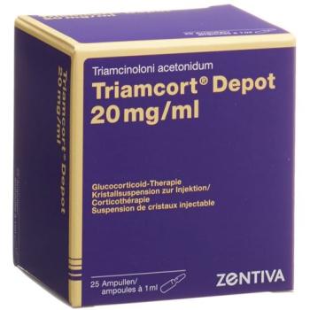Triamcort Depot Krist Susp 20mg/ml 25amp 1ml