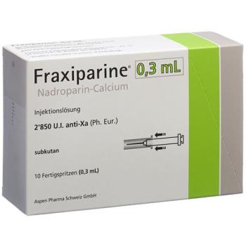 Fraxiparine 0.3 ml Inj L&ouml;s 10 Fertspr 0.3 ml