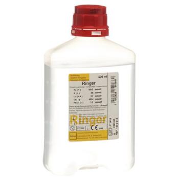 Ringer solution Bichsel rinse solvent 500ml without cutlery plastic bottle