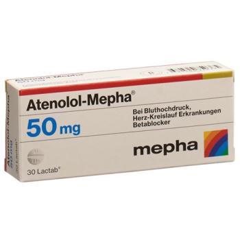 Atenolol-Mepha Lactab 50 mg 100 pcs