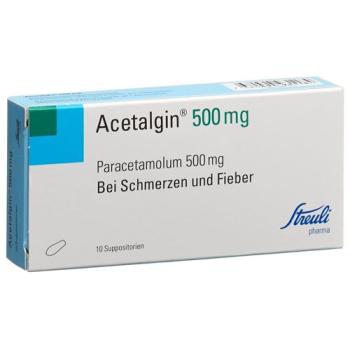 Acetalgin Supp 500 mg 10 pcs