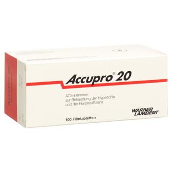 Accupro Filmtablet 20 mg 100 pcs