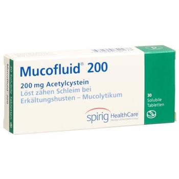 Mucofluid Tabl 200 mg soluble 30 pcs