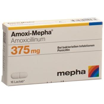 Amoxi-Mepha Lactab 375 mg 16 pcs