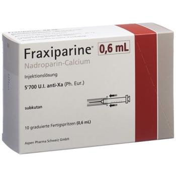 Fraxiparine 0.6 ml Inj L&ouml;s 10 Fertspr 0.6 ml