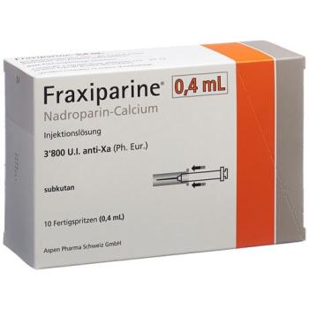 Fraxiparine 0.4 ml Inj L&ouml;s 10 Fertspr 0.4 ml
