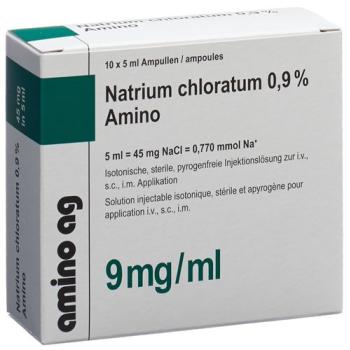 NaCl Amino Inj L&ouml;s 0.9% 5ml ampoules 10 pcs
