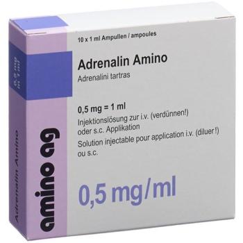 Adrenaline Amino Inj Solu 0.5mg/ml 10amp 1ml
