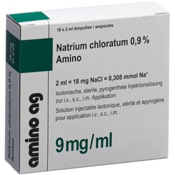 NaCl Amino Inj L&ouml;s 0.9% 2ml ampoules 10 pcs