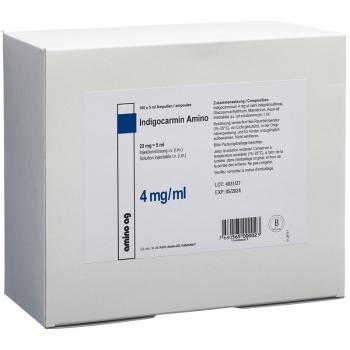 Indigo Carmine Amino 20mg/5ml 100amp 5ml