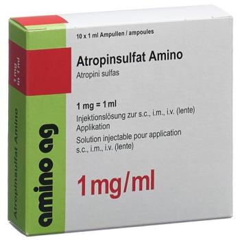Atropine Sulfate Amino Inj Solu 1mg/ml 10amp 1ml