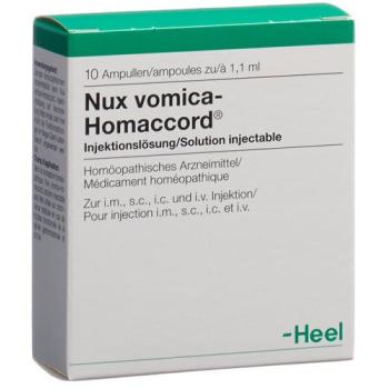Homaccord Nux vomica Inj L&ouml;s Amp 10 pcs