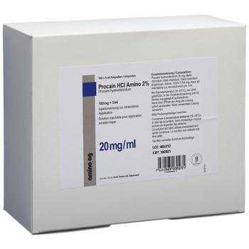 Procaine HCl Amino 100mg/5ml 100amp 5ml