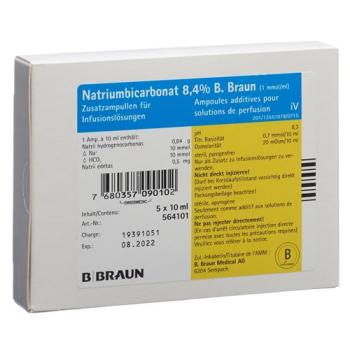 Sodium bicarbonate B. Braun Inf Konz 8.4% 10ml ampoule 5 pcs