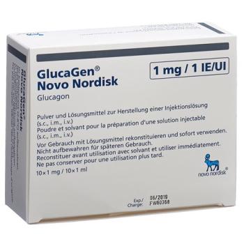 GlucaGen Novo Dry Sub 1 mg cum Solvens Durchstf 10 pcs