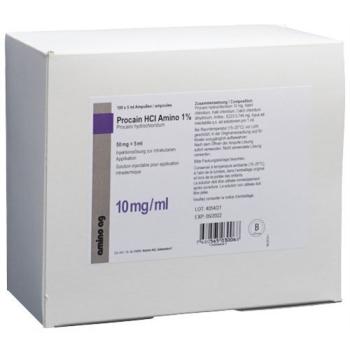 Procaine HCl Amino 50mg/5ml 100amp 5ml