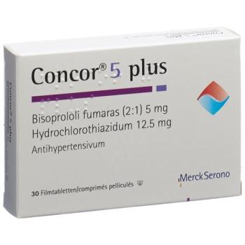 Concor 5 plus lacquer tabl 5/12.5 mg 30 pcs