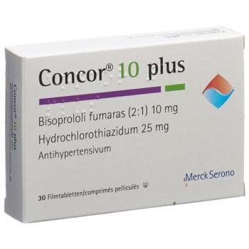 Concor 10 plus lacquer tablet 10/25 mg 30 pcs