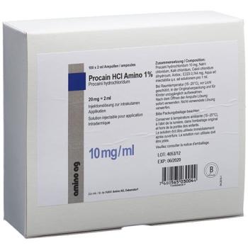 Procaine HCl Amino 20mg/2ml 100amp 2ml
