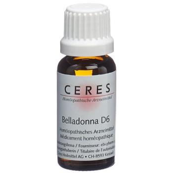Ceres Belladonna D 6 Dilution Bottle 20 ml