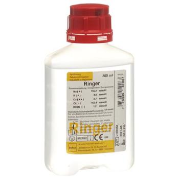 Ringer solution Bichsel rinse solvent 250ml without cutlery Plast Fl