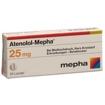 Atenolol-Mepha Lactab 25 mg 100 pcs