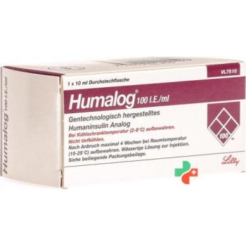 Humalog Insulin Inj sol 100 IU/ml perf 10 ml