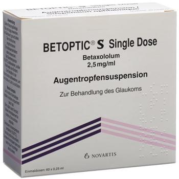 Betoptic S Single Dose Gtt Opht 60 Unidos 0.25 ml