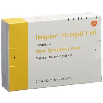 Imigran nasal spray 10 mg 2 x 1 dose