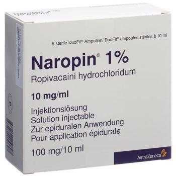 Naropin Inj L&ouml;s 1% 10ml Duofit ampoules 5 pcs