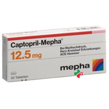 Captopril Mepha 12.5 mg 30 tablets