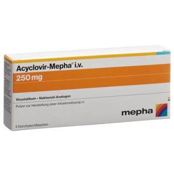 Acyclovir-Mepha i.v. Dry Sub 250 mg Penetration 5 pcs