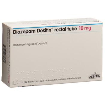 Diazepam Desitin Rectal Tube 10 mg 5 x 2.5 ml