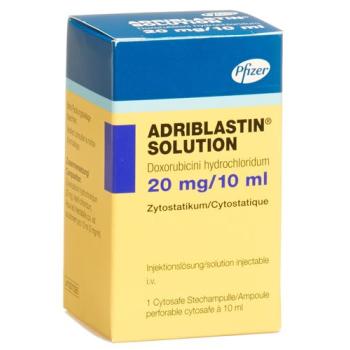 Adriblastin Solution Inj L&ouml;s 20 mg/10ml Cytosafe 10 ml