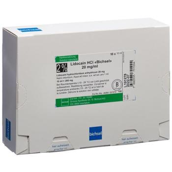 Lidocaine HCl Bichsel 2% Inj L&ouml;s 200 mg/10ml 10 amp 10 ml