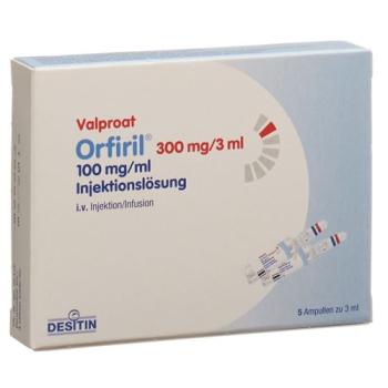 Orfiril Inj L&ouml;s 300 mg/3ml amp 5 pcs