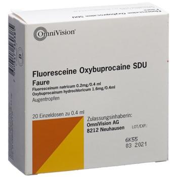 Fluoresceine Oxybuprocaine SDU Faure 0.4% 20 x 0.4ml