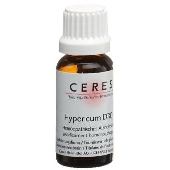 Ceres Hypericum D 30 Dilution Bottle 20 ml