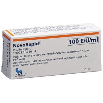 Insulin NovoRapid Inj Loes Amp 10 ml
